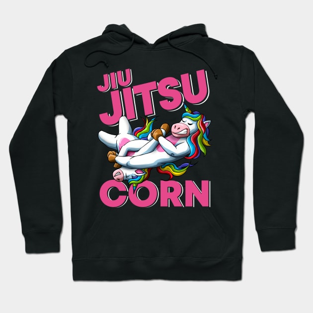 Jiu Jitsu Unicorn Cute Jitsucorn Unicorn Karate Gift Hoodie by Blink_Imprints10